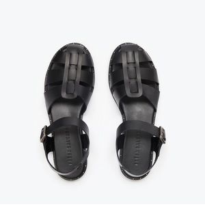 Freda Salvador Sera Fisherman Sandal in Black, Size 8.5